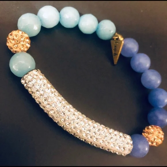 Erimish BRACELETS Exquisite Crystal Pave Bar STRETCH Bracelet NEW CONDITION - Picture 8 of 8